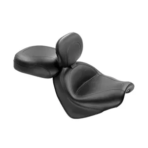 Asiento de turismo ancho de 2 piezas Mustang negro liso
