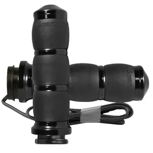 Avon, empuñaduras con almohadilla de aire de terciopelo calefactadas, anodizadas negras, e-Throttle