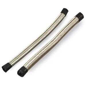 Manguera trenzada 1/4" (6mm). Acero inoxidable transparente