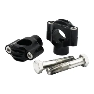 Rough Crafts, elevadores aletados para manubrios de 1". Negro