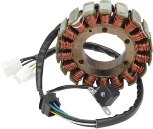 Estator eléctrico de motocicleta Harley-Davidson visto en detalle