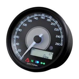 Daytona, velocímetro Velona 80mm 260 kmh/mph
