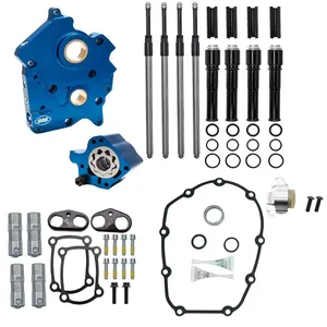 S&S Kit de culata M8 - Transmisión por cadena, sin árbol de levas. Negro