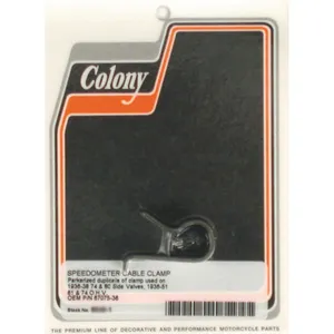Colony, abrazadera de cable de velocímetro. Parkerizado negro