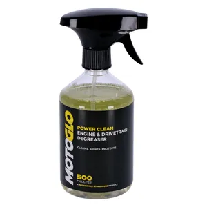 MotoGlo, desengrasante Power Clean para motor y transmisión