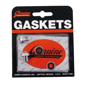 James Gaskets, tornillos de drenaje de guía de horquilla. Cabeza de botón cromada