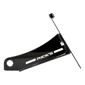 Rick's Motorcycles, soporte lateral para placa de matrícula. Negro