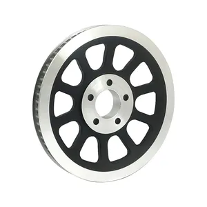 Polea de rueda estilo OEM reproducción 66t, correa de 20mm. Negro