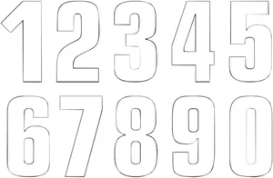 Kit de números Two Series para depósito de motocicleta Harley-Davidson