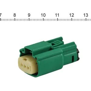 NAMZ, conector Molex MX-150. Verde, hembra, 3 pines