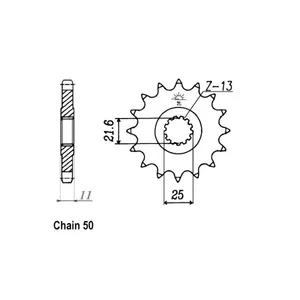 Piñón delantero JT 580.17