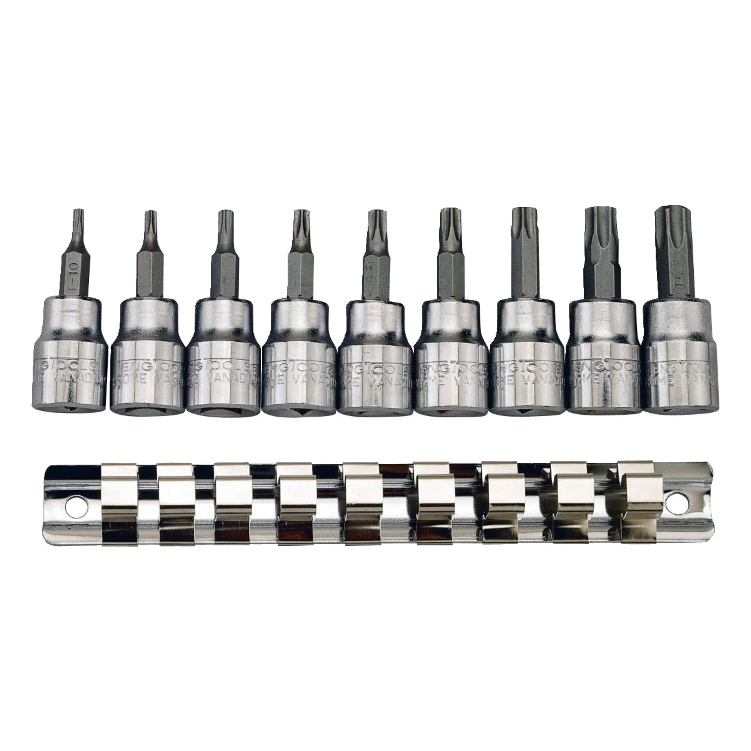 Juego de dados Torx marca Teng Tools para tornillos hexágonos internos