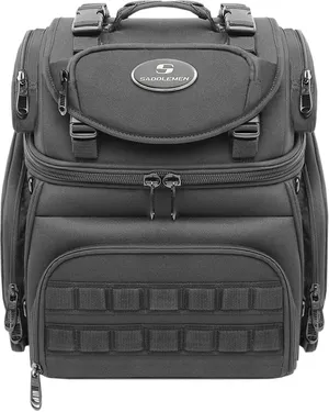Bolsa táctica BR1800 montada en respaldo de motocicleta