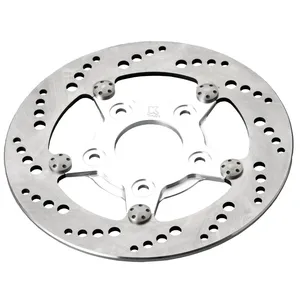 Disco de freno delantero izquierdo K-Tech de 8,5" acero inoxidable, centro pulido