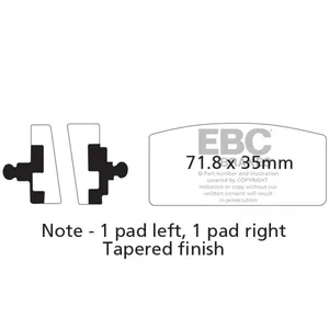 Pastillas de freno semisinterizadas EBC V-pad