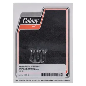 Juego de pernos Colony, tapa lateral del cambio. Negro
