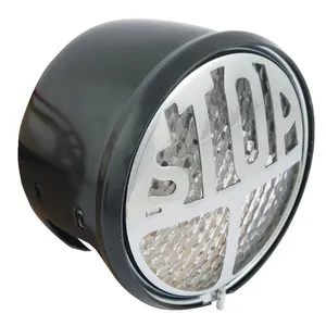 Luz trasera LED de freno. Negra. Lente transparente