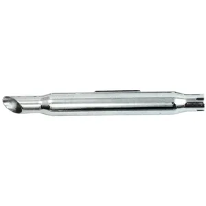 Paughco, silenciador universal Shorty con corte diagonal. 22" de largo