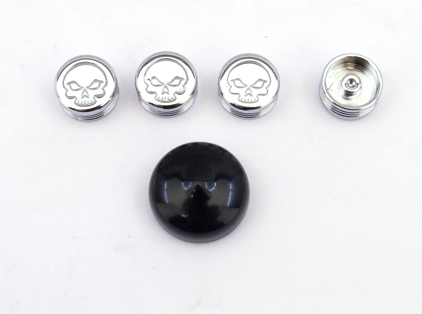 TAPAS PARA TORNILLOS CON CABEZA HEXAGONAL, ALLEN Y BOTON - perno redonda 1/4" diseño calavera