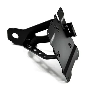 Zieger, kit de soporte lateral para matrícula. Negro