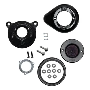 Kit de filtro de aire S&S, 'Air Stinger Stealth'. Lágrima, negro