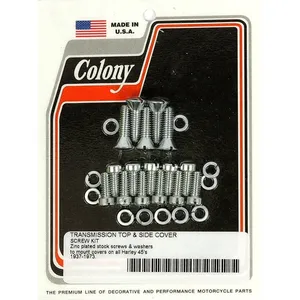 Colony, kit de tornillos para tapa superior y lateral de transmisión. Zinc