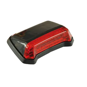 Nitro, luz trasera LED con guardabarros mini. Negro. Lente roja