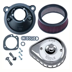 S&S, kit de filtro de aire Mini Teardrop Stealth. Cromado
