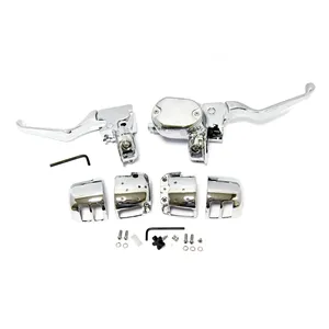 Kit de controles de manillar cromado con diámetro de 14 mm