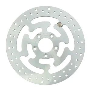 Disco de freno trasero, taladrado. Acero galvanizado en zinc