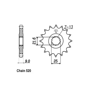 Piñón delantero JT 578.16