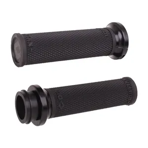 ODI, empuñaduras Ruffian-HD con cable TBW lock-on V-twin. Negro/Negro