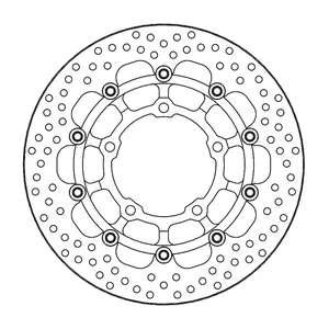 Rotor de freno flotante serie Halo de Moto-Master