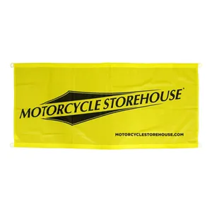Almacén de motocicletas, banner con logotipo
