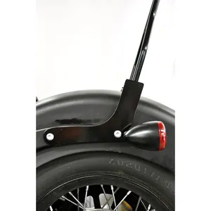Cycle Visions, placas laterales rígidas para sissy bar. Negro