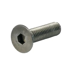 Perno allen de cabeza plana M6 x 20mm, acero inoxidable