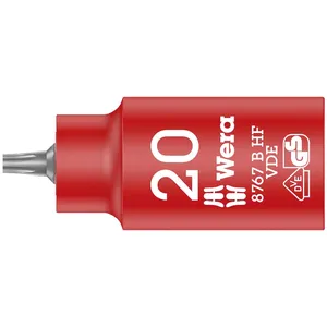 Wera, dado para punta Torx HF, aislado, tamaño TX20