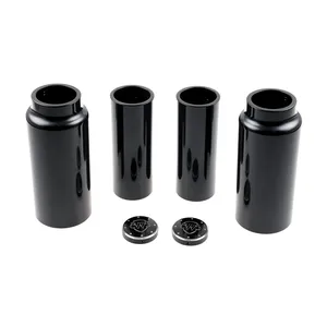 Cult-Werk, kit de cubiertas de horquilla de 6 piezas. Negro brillante. Logo