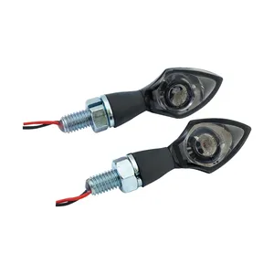 Intermitentes LED con cabeza de tuerca, negro/lente ahumada
