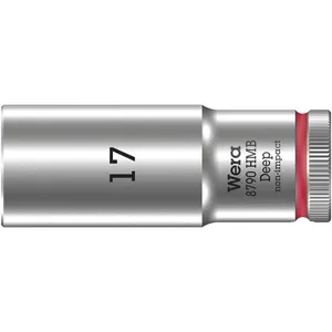 Wera, llave de vaso profunda de 17 mm