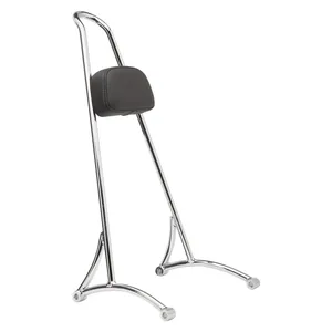 Burly, barra trasera. 20" cromada, con almohadilla de respaldo