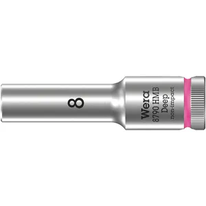 Wera, llave de vaso profunda de 8 mm