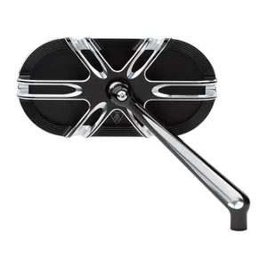 Arlen Ness, espejo enjaulado Deep Cut derecho negro