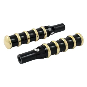 K-Tech, estribos plegables vintage. Negro y latón