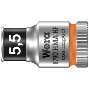 Llave de vaso Wera Zyklop 1/4" con función de retención - Métrica 5.5