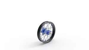 Rueda Elite MX-EN con radios plateados para motocicleta custom