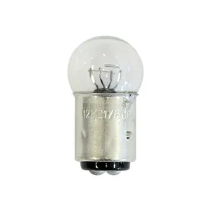 Bombilla para intermitente, luz de bala. Vidrio transparente. 12v21cp/6cp
