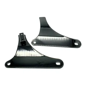 Cycle Visions, placas laterales rígidas para sissy bar. Negro
