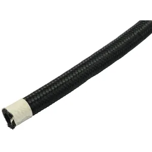 Manguera trenzada 1/4" (6mm). Nylon negro