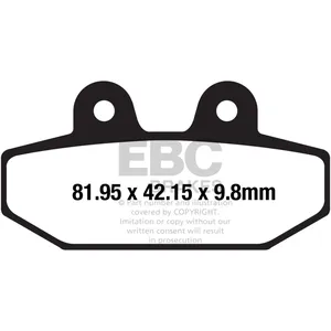 EBC, pastillas de freno. V-Pad cobre semisinterizado